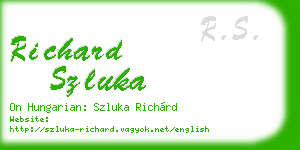 richard szluka business card